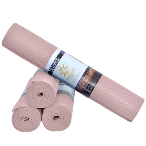 Voyage 5mm Studio Yoga Mats, 4 Pack, 72x24in - color: Lilac