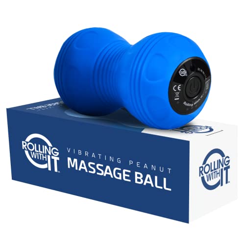 Rolling With It Vibrating Peanut Massage Ball, Deep Tissue, Blue - color: Blue