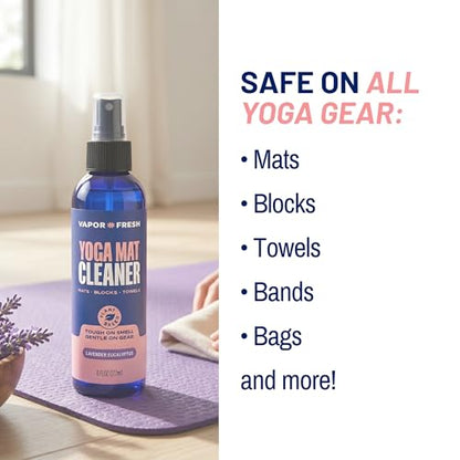 Vapor Fresh Yoga Mat Cleaner Spray, Eucalyptus Lavender, 6oz (1 Pack) - size: 6 Fl Oz (Pack of 1)