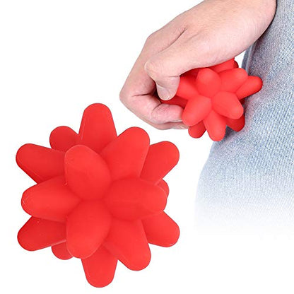 Diohce Spiky Massage Ball, Acupoint Physical Massage Balls, for Foot Massage, Deep Tissue Massage Ball, Point Plantar Fasciitis Relief (Red)