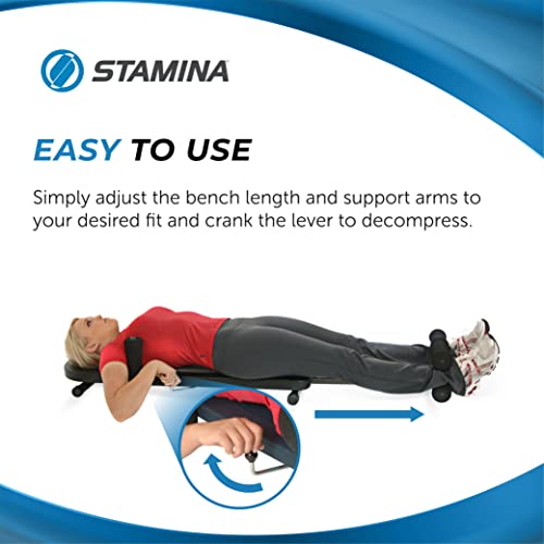 Stamina Products InLine Back Stretch Bench System, Blue Gray