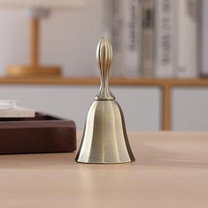 Super Loud Bronze Hand Call Bell Dinner Bell Teacher Bell