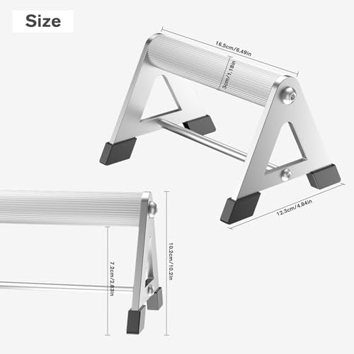 Push Up Stand, Pushup Handles for Strength Training, Heavy-duty Stainless Steel Push Up Bars Gym Exercise Equipment, Hold Up to 500lbs, 1 Pair - color: Aluminum handle Silver