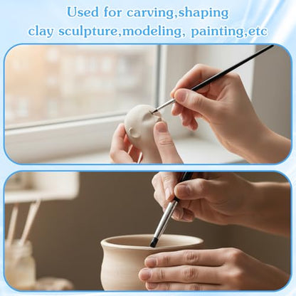 10PCS Silicone Sculpting Tools,Durable Sculpting Tool | Flexible Clay Carving Tool,Smooth Surface Silicones Clays Sculpting Tool,for Pottery Artwork Shaping Carving DIY,Black