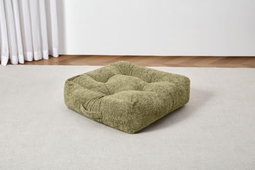 Floor Cushion Pillow, Portable Large - color: Square, Green