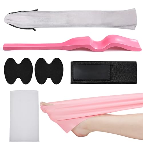 Silipull Ballet Foot Stretcher Set Dance Stretching Equipment Pine Dance Feet Arch Enhancer with Elastic Stretch Band 2 Pads Leg Strap Carry Bag for Dancers Gymnastics Yoga Flexibility Workout - color: Pink