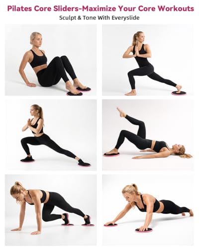 lucdnc Pilates Kit for Home 24 Pcs, 14" Circles & 8" Yoga Ball