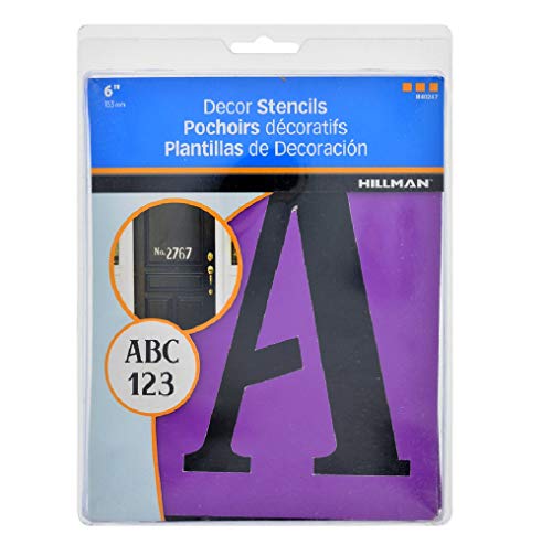Hillman 840246 Decorative Stencils Serif 6-Inch - size: 6 inch, style: Serif