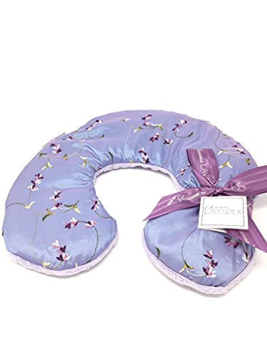 Sonoma Lavender Luxury Lavender Heatable/Chillable Neck Pillow, Microwaveable for Neck and Shoulders, Great for Relaxation and Pain Relief, Embroidered Lavender - color: Embroidered Lavender