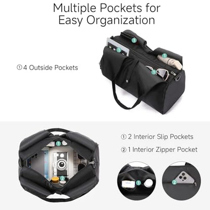 Handbag for Women Yoga Bag Large Capacity Yoga Pad Buckle with Shoe Compartment Water Bottle Sports Gym Bag Travel - color: C02-2 Black