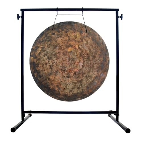 24" to 26" Gongs on Fruity Buddha Stand - Includes Gong, Rope, Mallet, & Stand/Medium Handmade Traditional Chinese Gong/Easy to Assemble Metal Stand/Easy to Play - size: 26" Atlantis Wind Gong