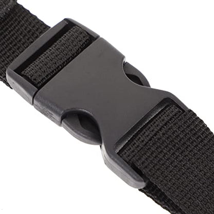 BESPORTBLE Buckle Straps Set: Black Nylon Adjustable Buckle Straps with Quick Release for Backpacking, Outdoor Activities Securing Yoga Mats Tents and Luggage, No Sewing Kit