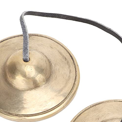 Tibetan Tingsha Cymbals Meditation Chime Bells, 2.7in Brass Strong Sound Penetration Tingsha Cymbals Bells, Lightweight Portable Tingsha Cymbals Bells Om Mane Padme Hum for Percussion Instrument