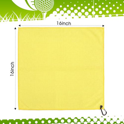 Remagr 4 Pack Golf Towel Microfiber - color: Red, Orange, Yellow, Purple