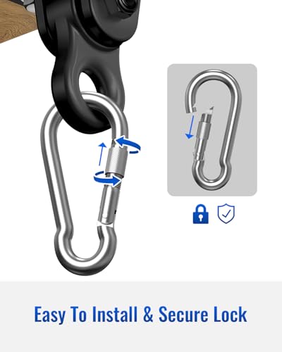 Heavy Duty Swing Hangers, Indoor-Outdoor Hooks, 2-Pack - color: 2 Pack Black