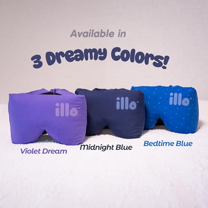 illo Sleep Mask - Thick 360 Fluffy Full Head Blocks Light & Muffles Sound - color: Midnight Blue