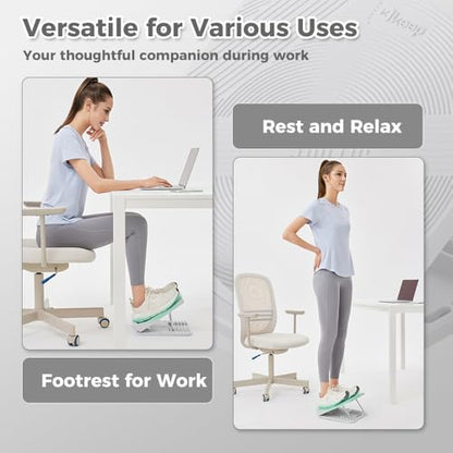 Keep Compact Slant Board for Calf Stretching, 5-Level Adjustable ABS Incline Board, Portable Foot Stretcher for Ankle Mobility, Yoga & Home Fitness, Women Teens Beginners - color: Grey