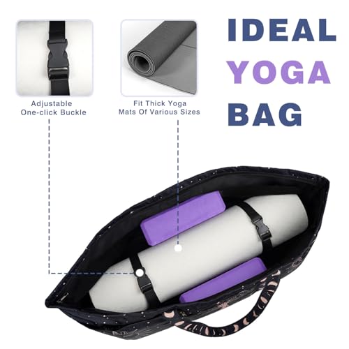Yoga Mat Bag Yoga Mat Carrier with Shoes Compartment & Wet Pocket Pilates Bag with Zipper Pockets & Yoga Mat Holder Strap Yoga Bags and Carriers Fits All Your Stuff - color: Tree of Life