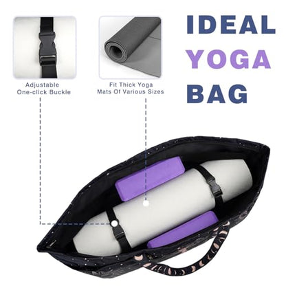 Yoga Mat Bag Yoga Mat Carrier with Shoes Compartment & Wet Pocket Pilates Bag with Zipper Pockets & Yoga Mat Holder Strap Yoga Bags and Carriers Fits All Your Stuff - color: Tree of Life