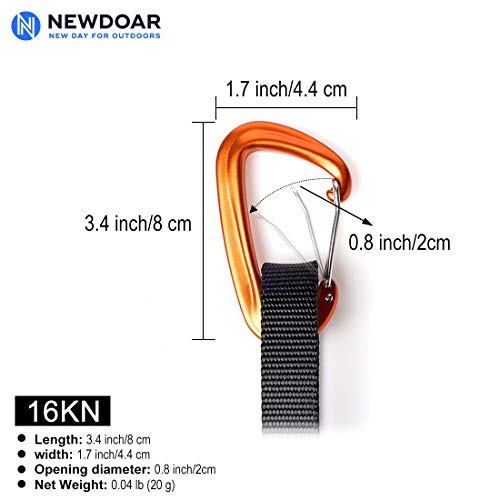 NewDoar Foot Ascender Loop for Climbing Tree Arborist - color: Black Red