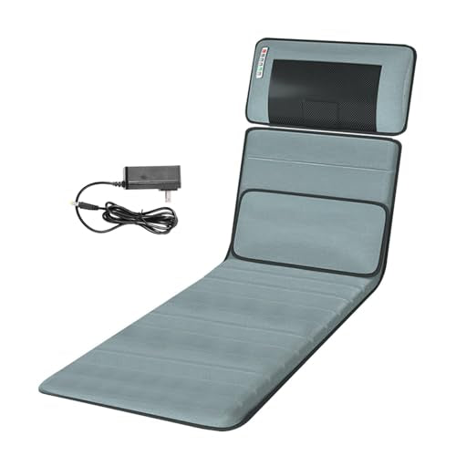 Full Body Massage Mat with Heat | 3D Lumbar Traction & Relaxation | Shiatsus Neck Massager with Massage Points | Electric Massage Pad with Timer | Body Stretching & Circulation fit 1.4 m-9.m