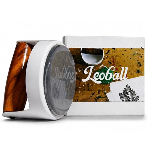Leoball® Block/Gel Printing Baren– with 3 Layer Tech: Soft Foam Layer Covered in Smooth Nitex Nylon Along with Smooth-Glide Plastic Film. Features Comfortable Wooden Handle. Pro Baren - 4 inches