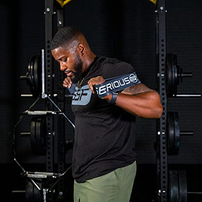 Serious Steel Fitness 81.3cm(32인치) 저항 트레이닝 밴드 (휴대용 운동 밴드 시스템 트레이닝 밴드 - 152cm(5피트 10인치) 미만의 개인에게 적합) - color: #5 블랙 (27.2-68kg(60-150파운드))