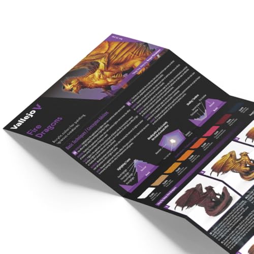 Vallejo - Fire Dragons Acrylic Paint Set | Game Color | Fantasy Color Series Miniature Model Kit for a High Pigment Matte Finish | 8 Bottles x 18 ml. (0.60 fl.oz) - style: Modern