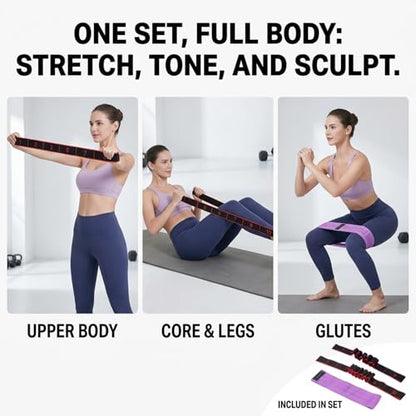 Numbered Resistance Bands Set for Glutes and Legs