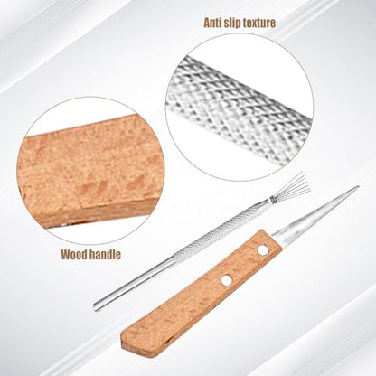 Fettling Knife and Sculpture Feather Pin Set, 10pcs Knife + 40pcs Pin Wooden Handle Carving Knife Ceramic Polymer Clay Pottery Tools for Pottery Sculpting Carving Modeling Craft Art DIY