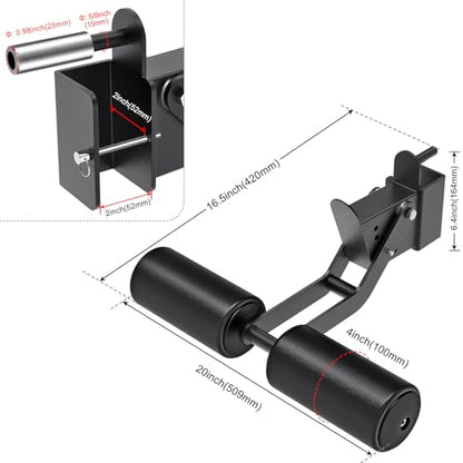 SELEWARE Squat Rack Attachment for Power Cage with 5/8" or 1" Holes - color: B: Nordic Curl Attachment(2x2 Rack, 5/8 & 1" hole)