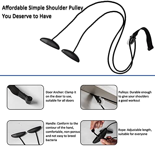 Shoulder Pulley Over The Door Physical Therapy System - color: Black