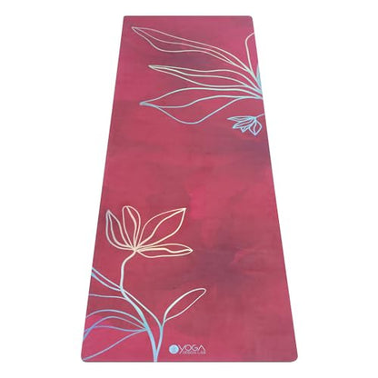 YOGA DESIGN LAB | The Combo Yoga Mat | 2-in-1 Mat+Towel | Eco Luxury | Ideal for Hot Yoga, Power, Bikram, Ashtanga, Sweat | Studio Quality | Includes Carrying Strap! - color: Iris, size: 3.5mm