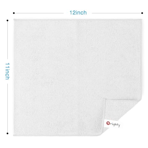 Orighty Microfiber Cleaning Cloth, Cleaning Rags, 24 Pack, 12x11 in, White - color: White, size: 24 Pack