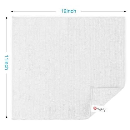 Orighty Microfiber Cleaning Cloth, Cleaning Rags, 24 Pack, 12x11 in, White - color: White, size: 24 Pack