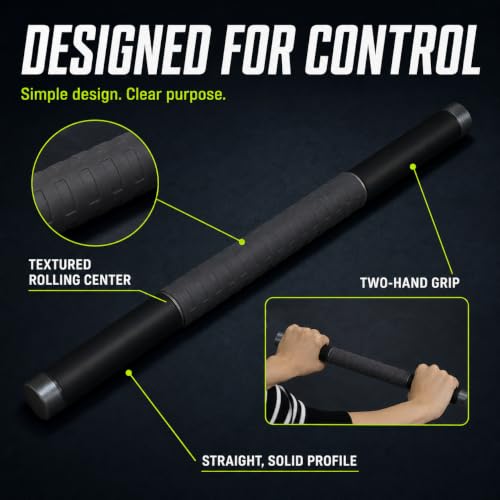 Massage Roller Stick, 17-Inch Muscle Roller Stick for Legs - color: Black