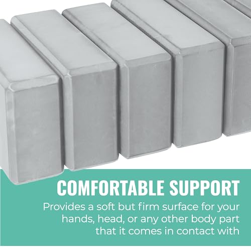 3in Foam Bulk Yoga Blocks, 10 Pack - color: Cool Gray