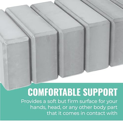 3in Foam Bulk Yoga Blocks, 10 Pack - color: Cool Gray