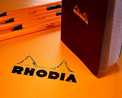 Rhodia Classic French Paper Pads Graph 6 in. x 8 1/4 in. Black (162009C)