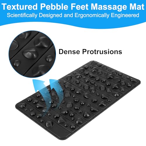 Foot Massage Mat Reflexology Walk Stone Road for Acupressure, 19.6X 12.2 inch Foot Massage Acupoint Mat, Pressure Point Pad for Relieve Foot Pain, Fasciitis