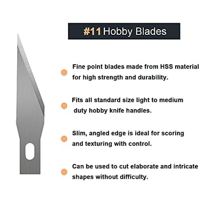 #11 Hobby Knife Blades(Pack of 120),Art Blades Cutting Tool with Storage Case for Craft, Hobby, Scrapbooking, Stencil - size: #11-120pcs