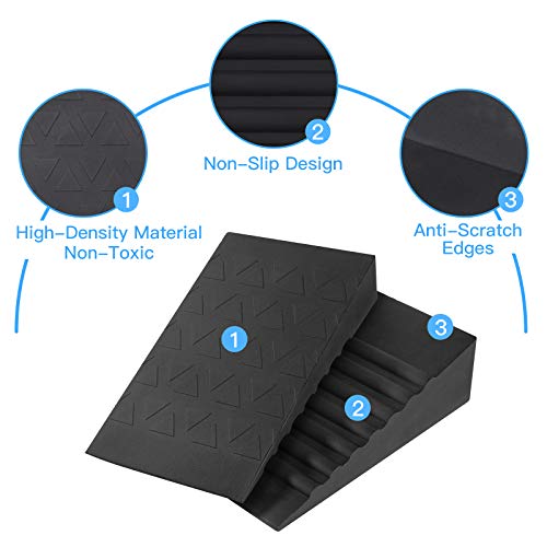 Squat Wedge Height Adjustable Slant Board for Heel Elevated Squats Calf Stretcher Block Enhance Mobility And Strength Performance - color: A: Dark-Rubber-3Heights
