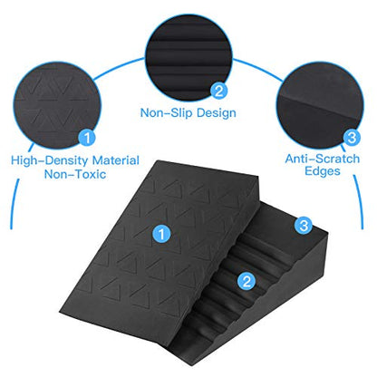 Squat Wedge Height Adjustable Slant Board for Heel Elevated Squats Calf Stretcher Block Enhance Mobility And Strength Performance - color: A: Dark-Rubber-3Heights