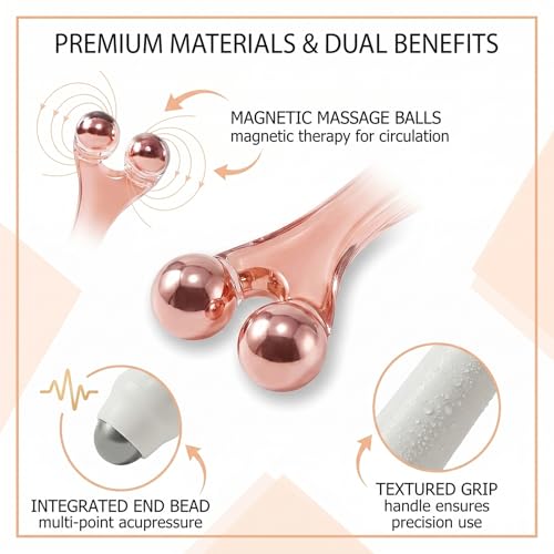 2pcs Finger Massager Roller,Finger Massager,Finger Massager for Arthritis,Hand Massager Tool,Hand Roller Massager,Improves Circulation,Hand Pain and Stress,for Fingers, Hands and Palms(Coffee)