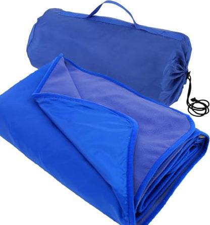 Threadart Waterproof Blanket Outdoor Stadium Blanket | Royal Blue - color: Royal Blue