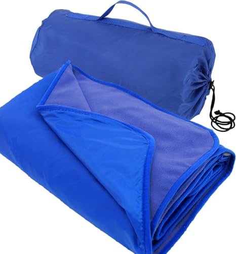Threadart Waterproof Blanket Outdoor Stadium Blanket | Royal Blue - color: Royal Blue