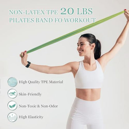 HIMESPORNER Pilates Kit with Resistance Bands, Pilates Ring Ball, Dumbbells