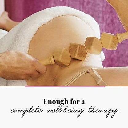 Tuuli Wooden Massage Roller - Maderotherapy Wooden Massage Stick for Removing Fat Dimples, Relaxing Muscles, Self-Care - Wood Roller Massager for Body, Back, Legs, Thighs, Waist - Natural Beechwood