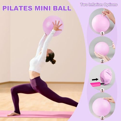 Pilates Kit, Pilates Essentials Kit for Women, 15” Pilates Ring and Ball Set