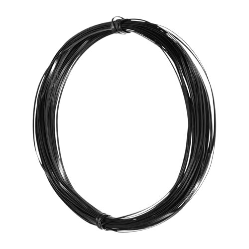uxcell 1mm Aluminum Craft Flat Wire,66Ft 0.3mm Thickness Bendable Metal Floral Jewelry Beading Armature Wire for Sculpting Armature DIY Jewelry Making, Black - color: Black, size: 66Ft